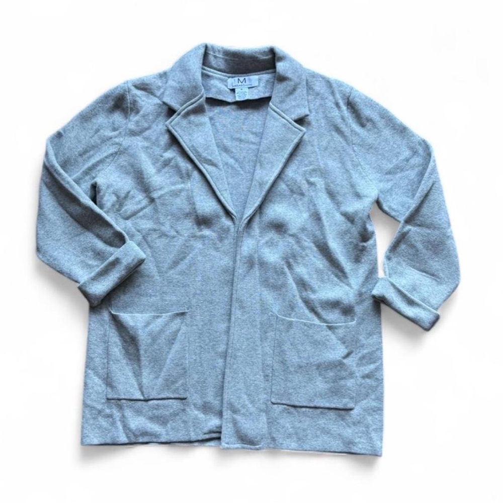 Magaschoni Heather Gray Knit Cardigan